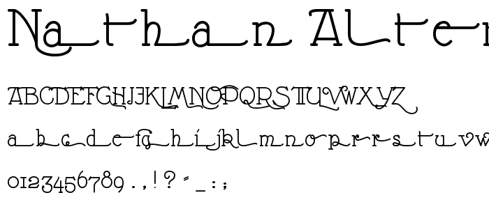 Nathan Alternates Semi-expanded Regular font